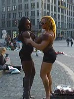 super hot ebony female bodybuilder mistress treasure in ripped contest shape